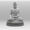 Statue Buddha effet marbre