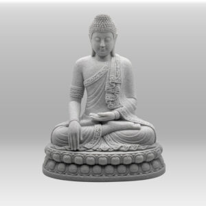 Statue Buddha effet marbre