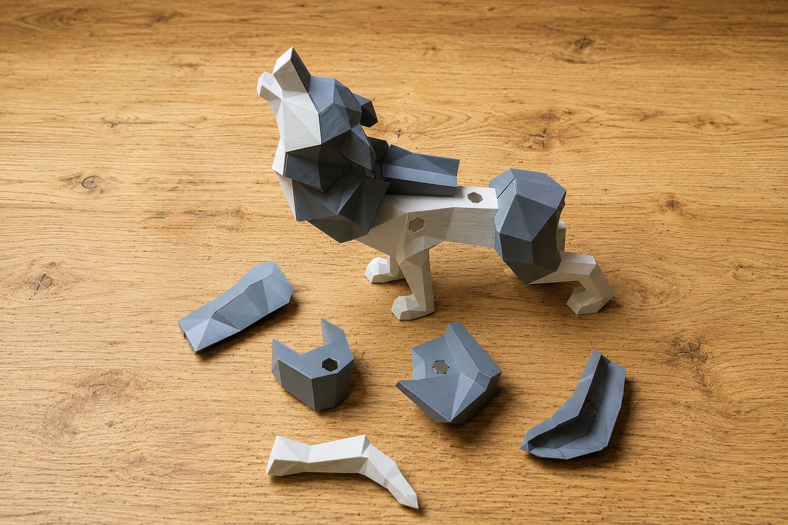 Puzzle 3D magnétique en cours d’assemblage